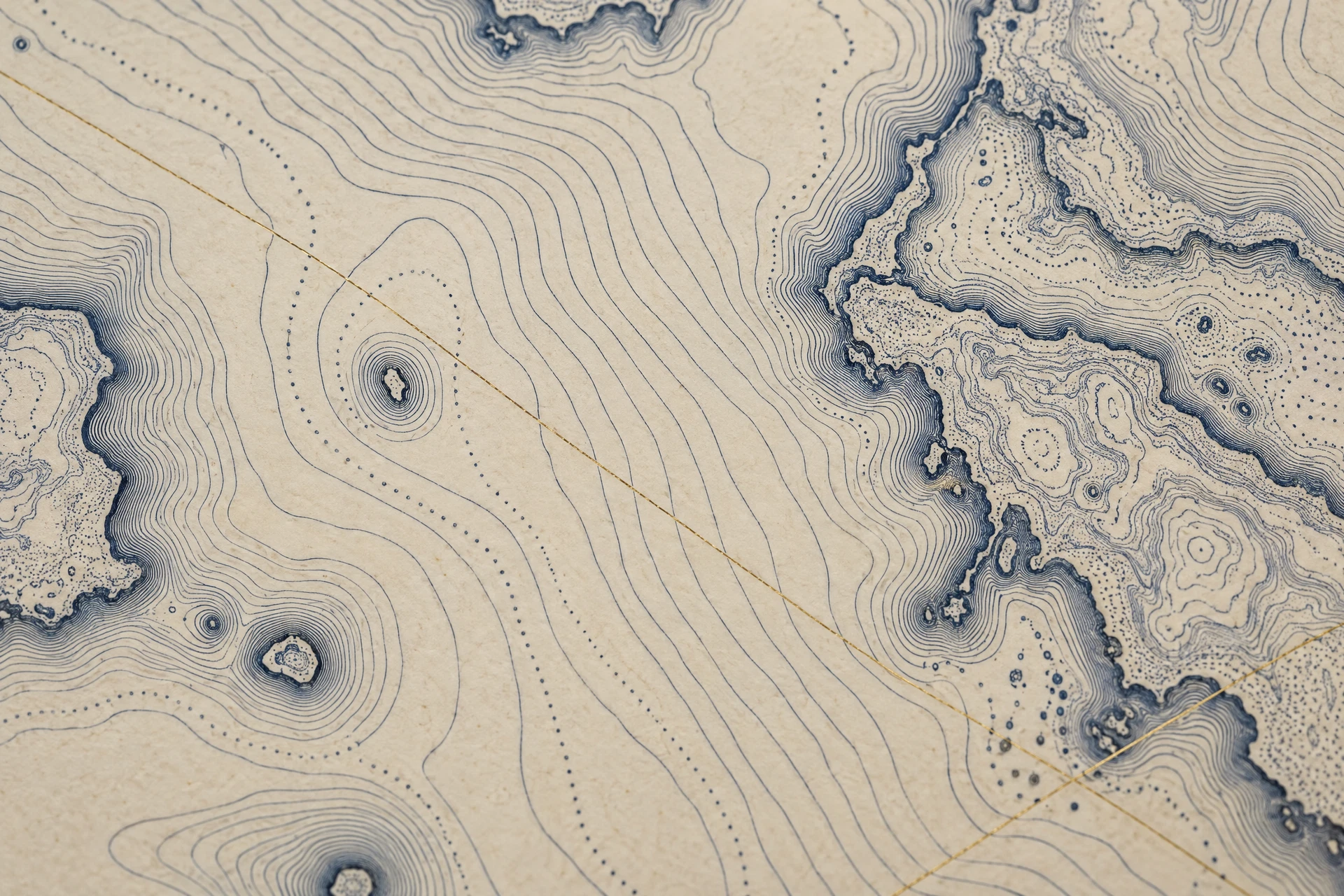 Abstract detail of engraved maritime chart lines